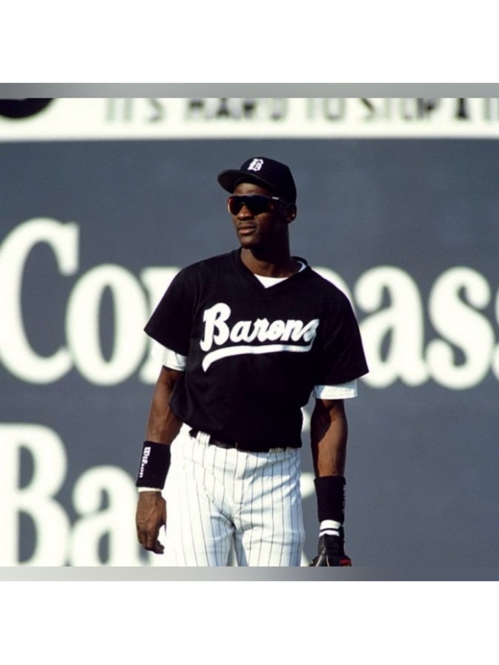 Michael Jordan Birmingham Barons Black Baseball Jersey #45 / White Sox / NEW